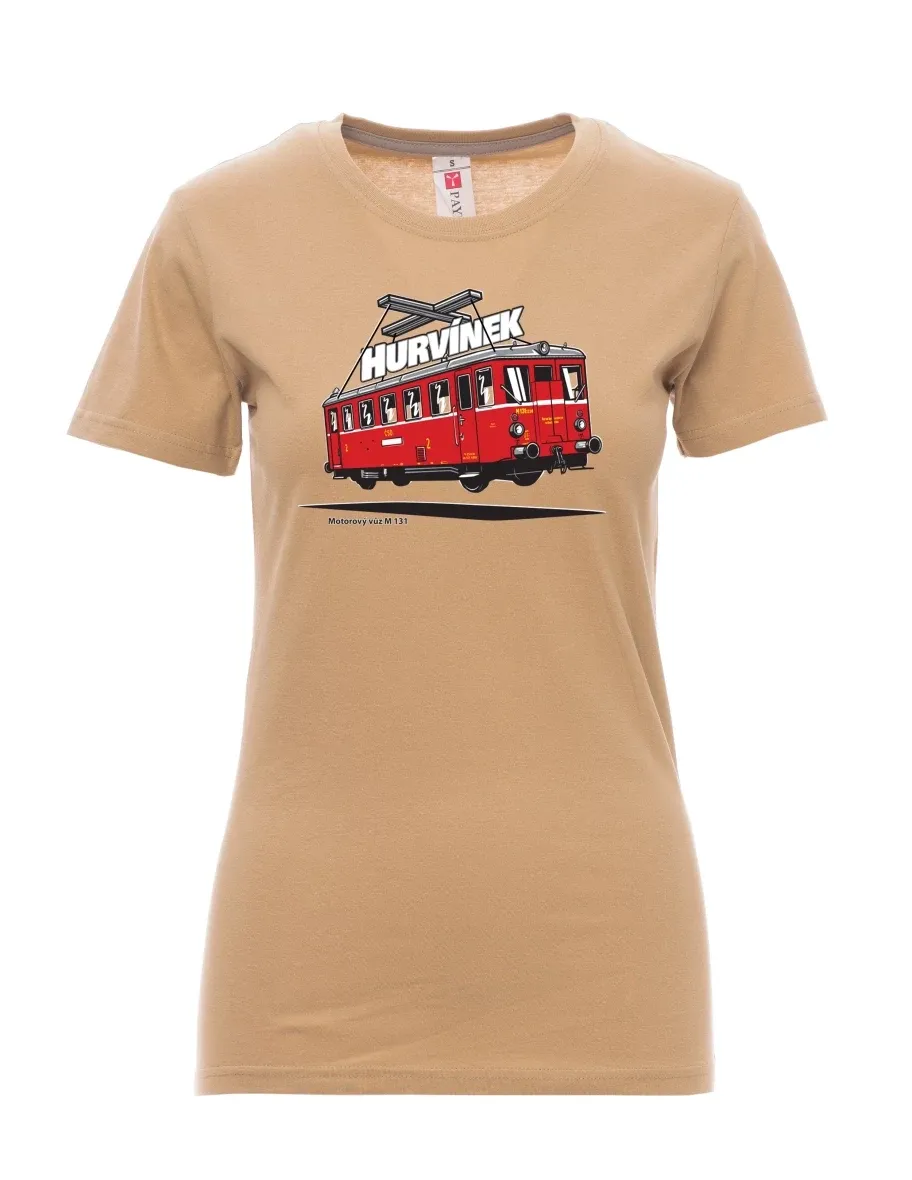 Brown women´s T-shirt Railcar M 131 “Hurvínek”
