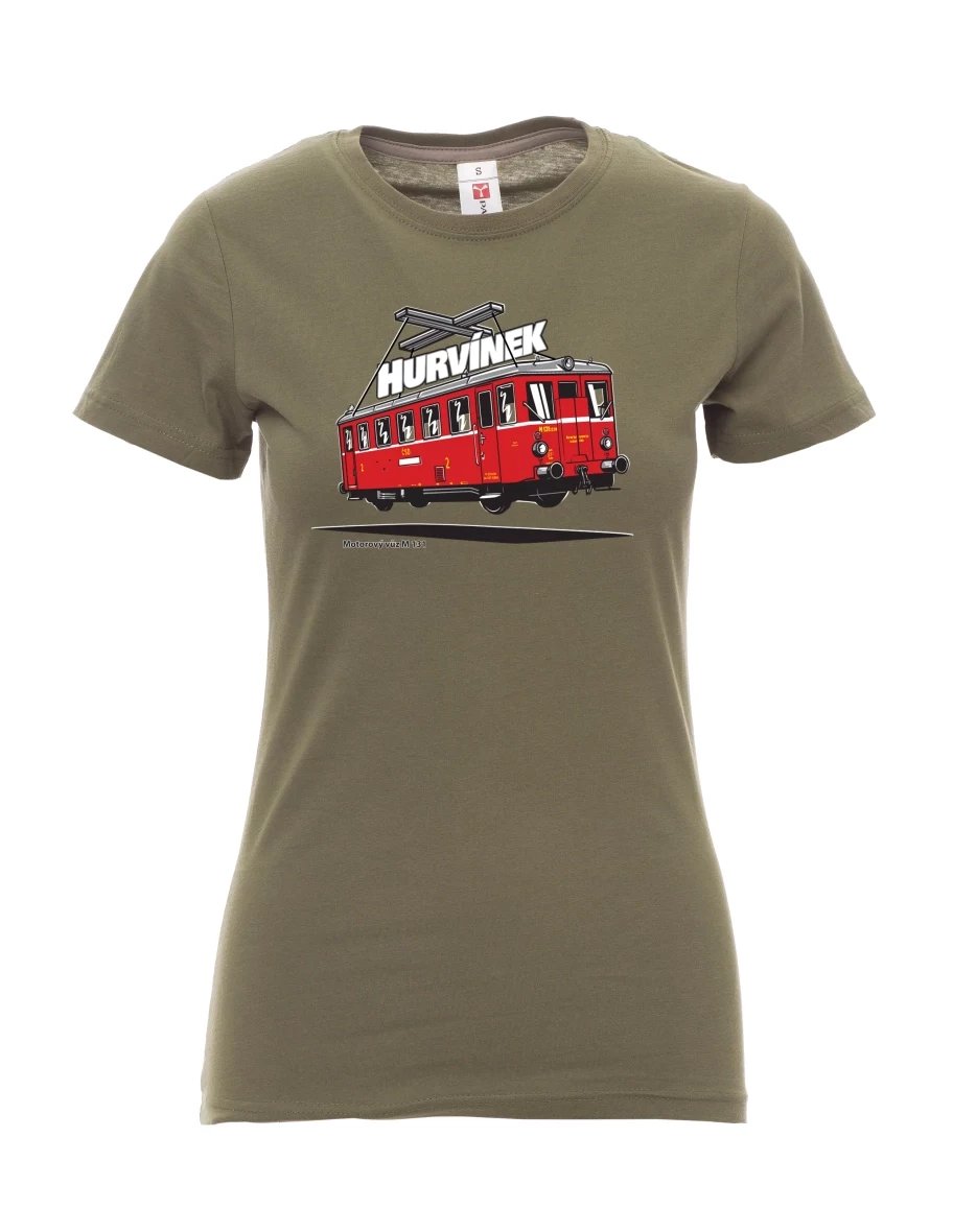 Khaki women´s T-shirt Railcar M 131 “Hurvínek”