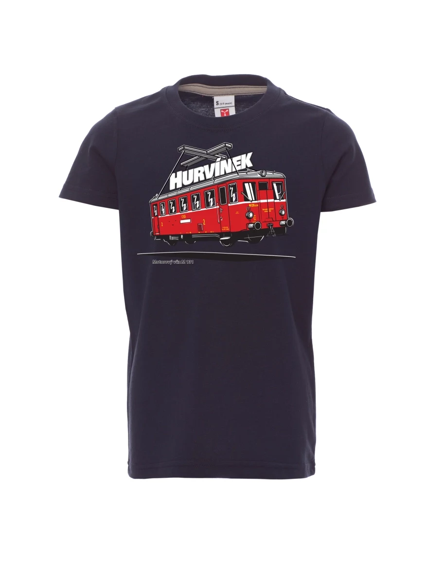 Navy children´s T-shirt Railcar M 131 “Hurvínek”