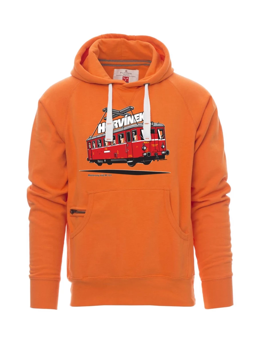 Orange men´s sweatshirt Railcar M 131 “Hurvínek”