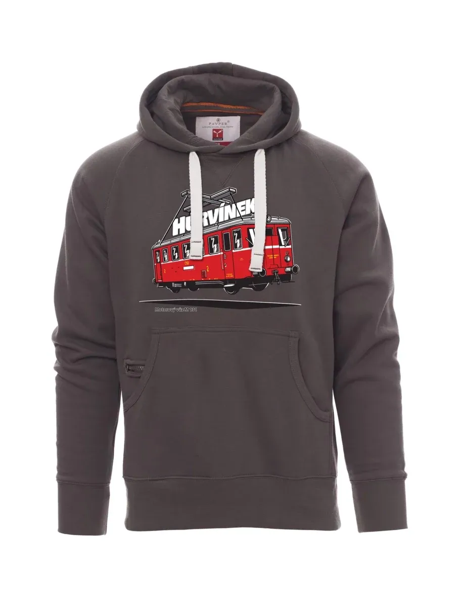 Grey men´s sweatshirt Railcar M 131 “Hurvínek”