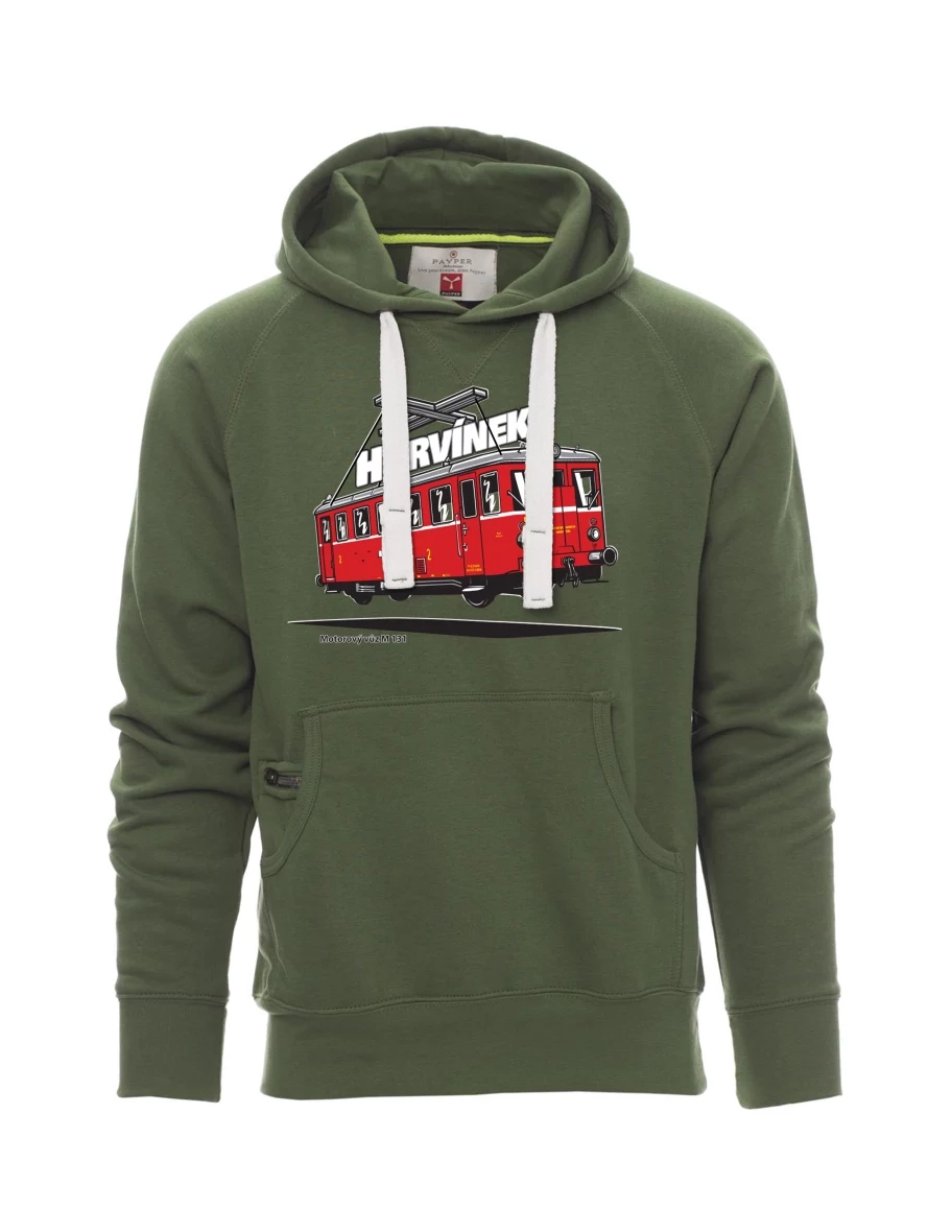 Dark green men´s sweatshirt Railcar M 131 “Hurvínek”