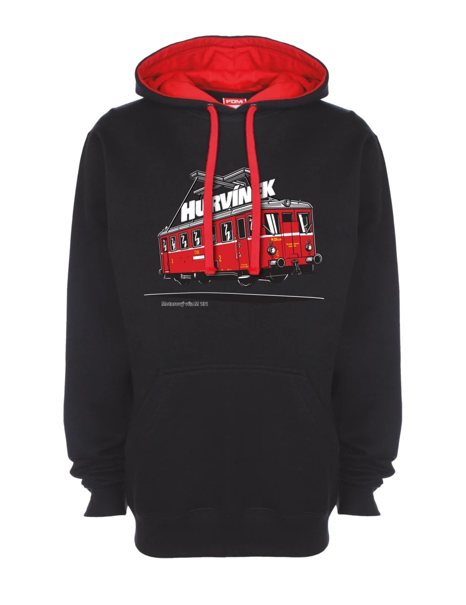 Red-black sweatshirt Railcar M 131 “Hurvínek”