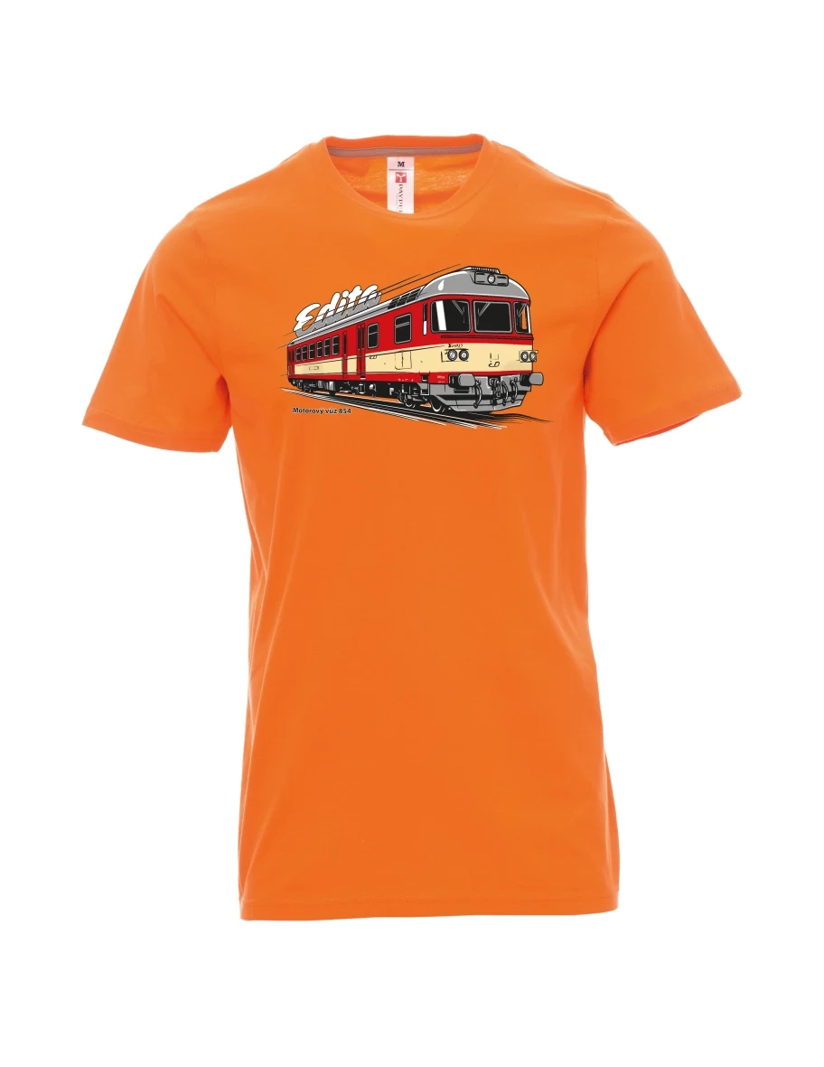 Orange men´s T-shirt Railcar 854