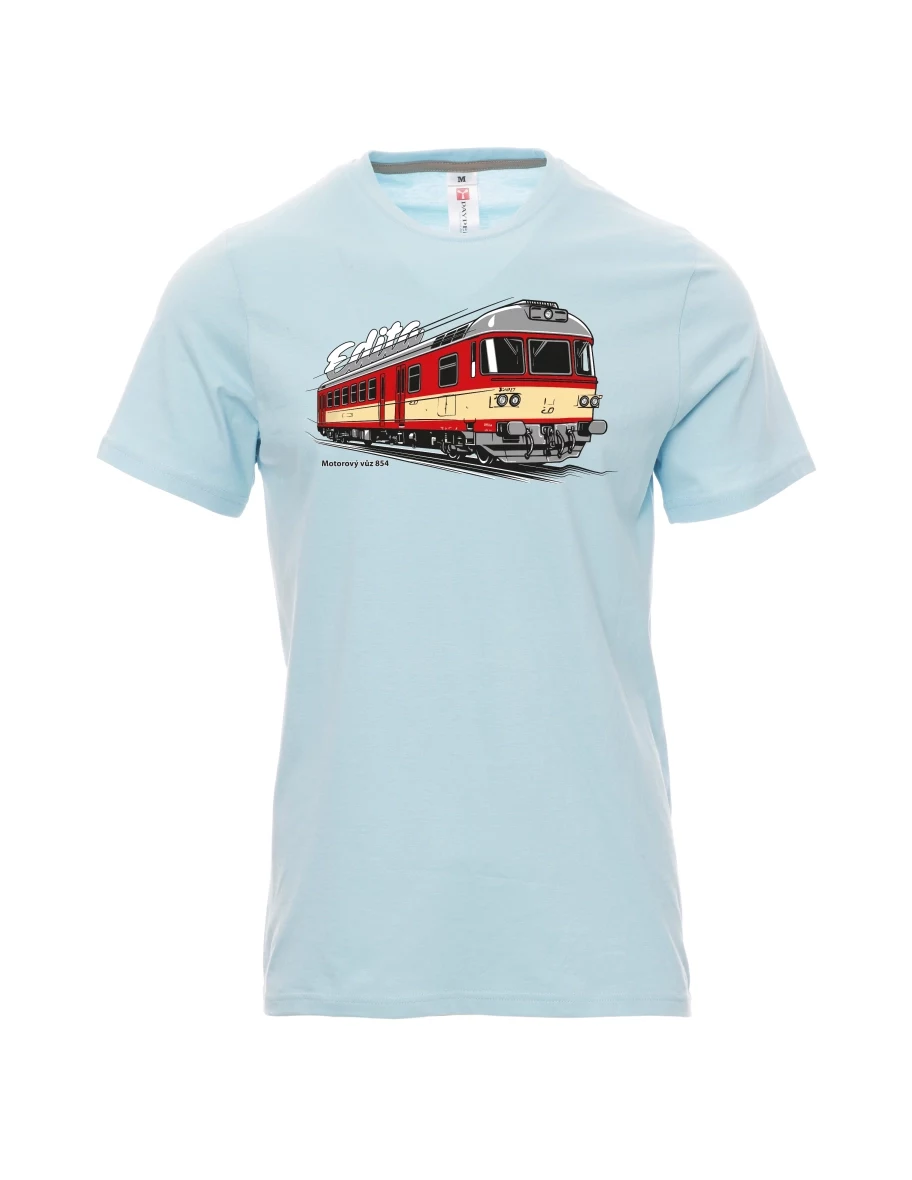 Pale blue men´s T-shirt Railcar 854