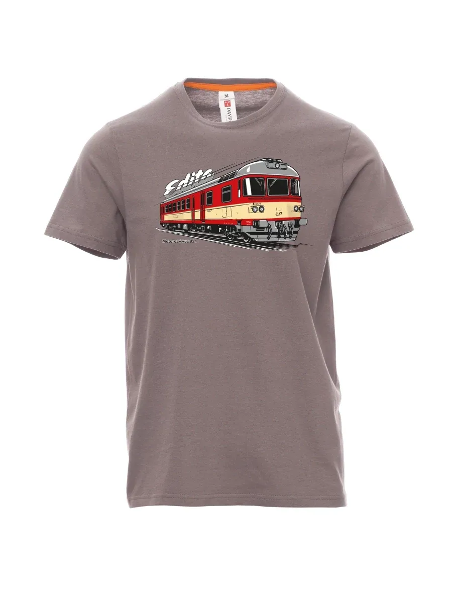 Steel gray men´s T-shirt Railcar 854