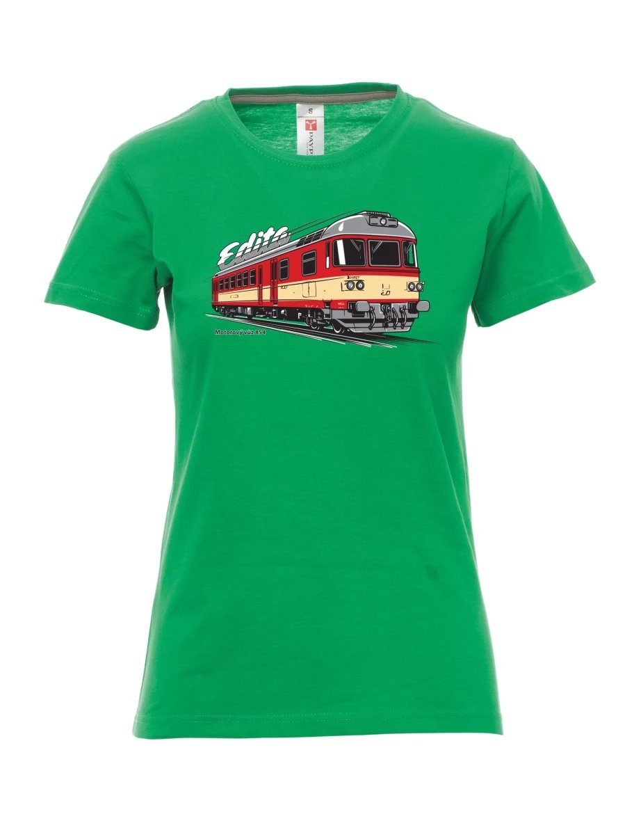 Green women´s T-shirt Railcar 854