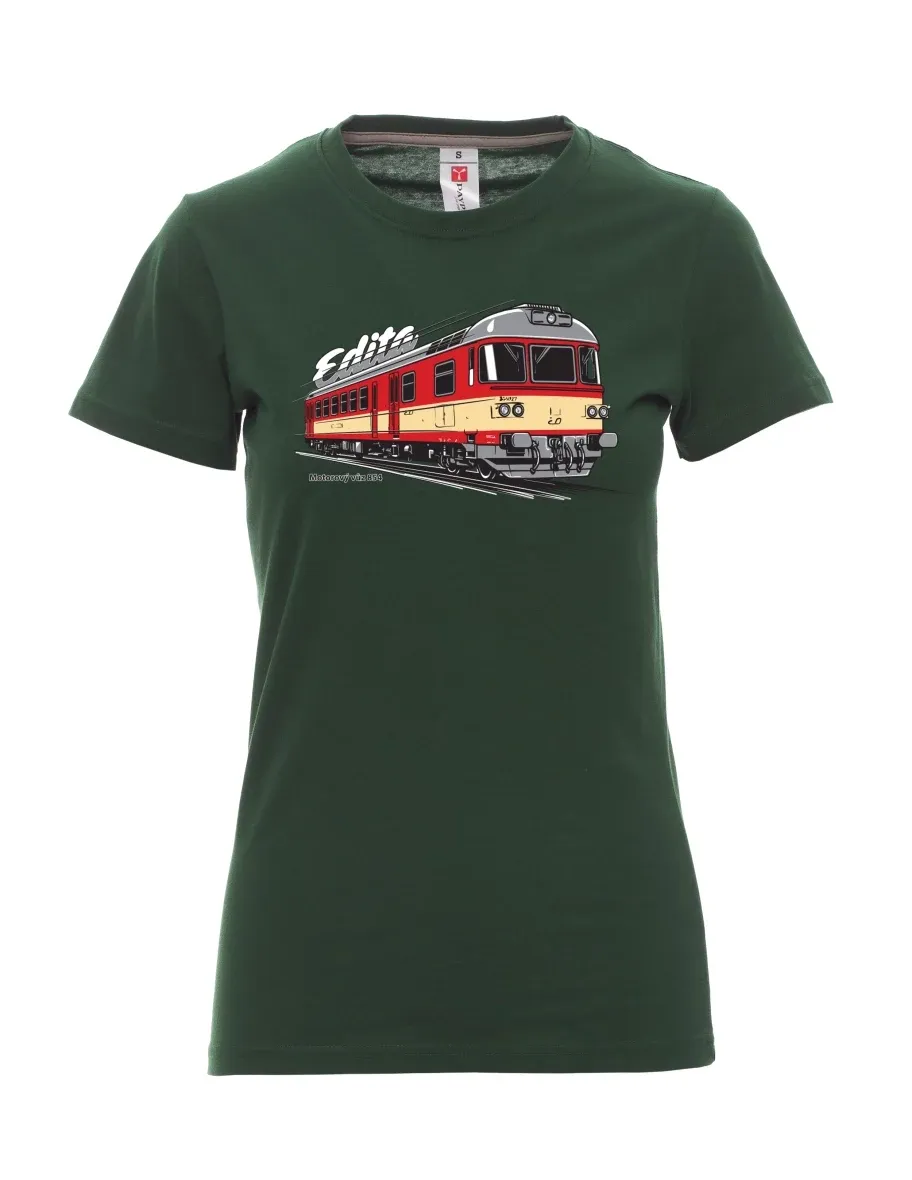 Dark green women´s T-shirt Railcar 854