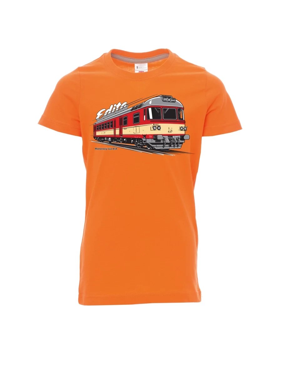 Orange children´s T-shirt Railcar 854