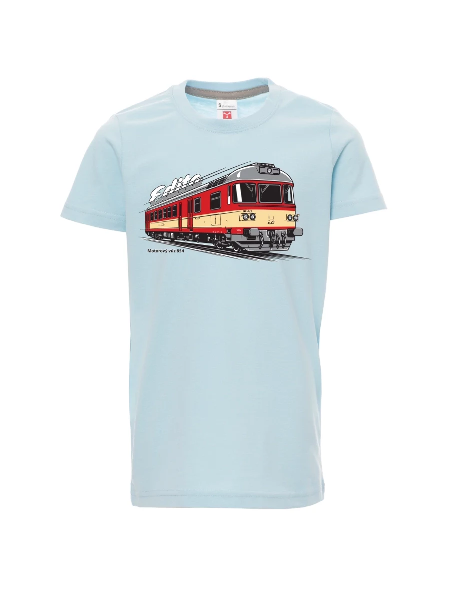 Pale blue children´s T-shirt Railcar 854