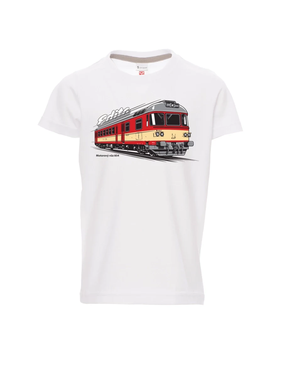 White children´s T-shirt Railcar 854