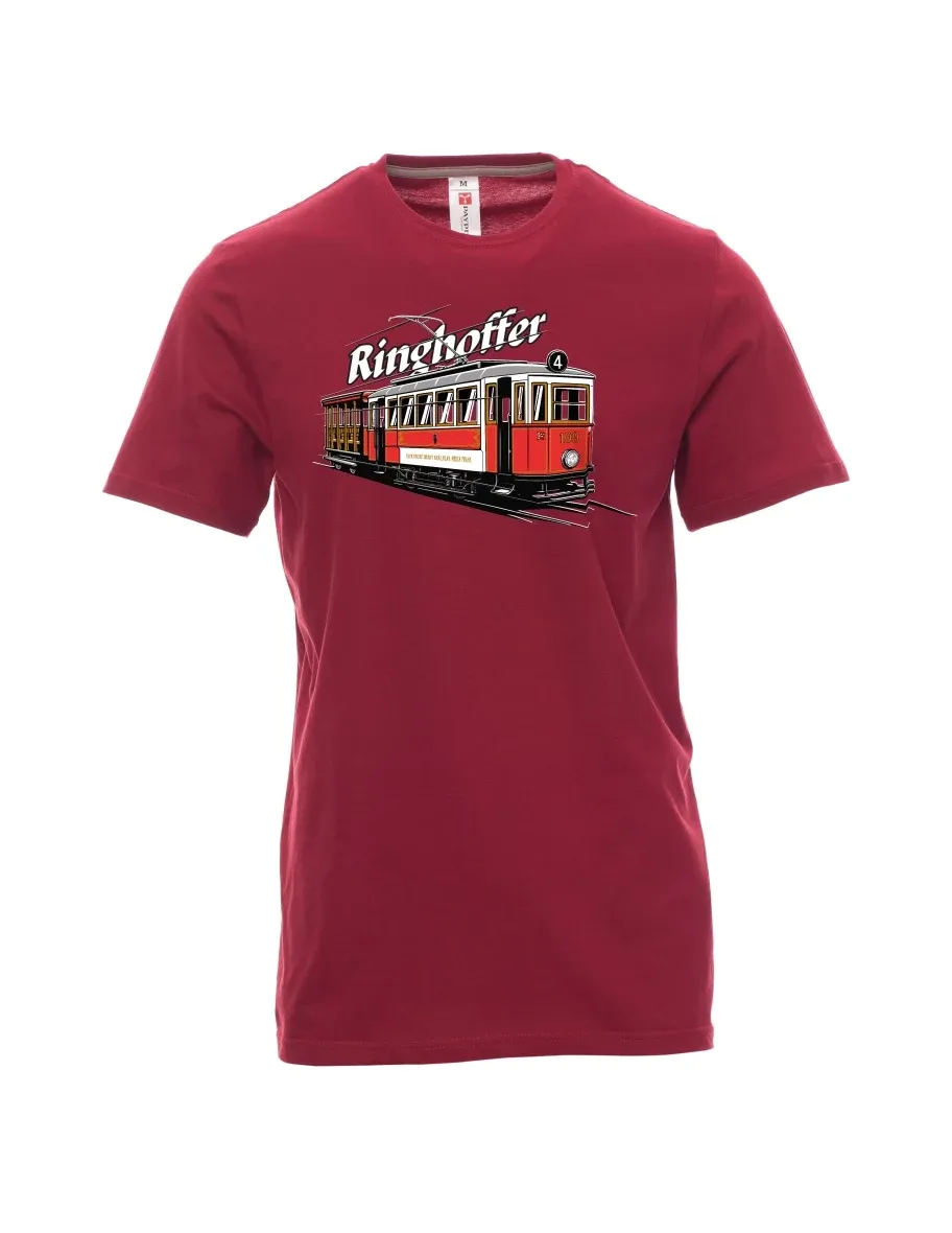 Dark red men´s T-shirt Tram Ringhoffer