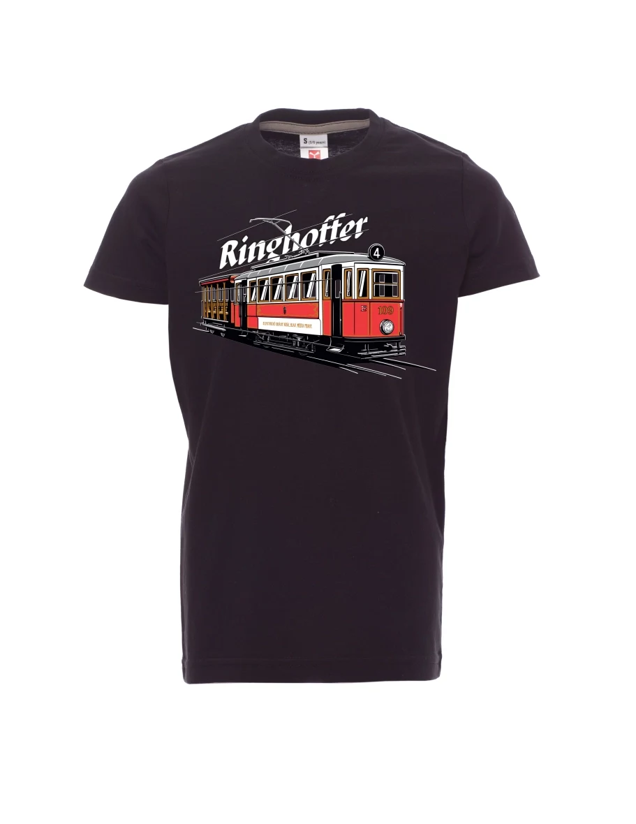 Black children´s T-shirt Tram Ringhoffer