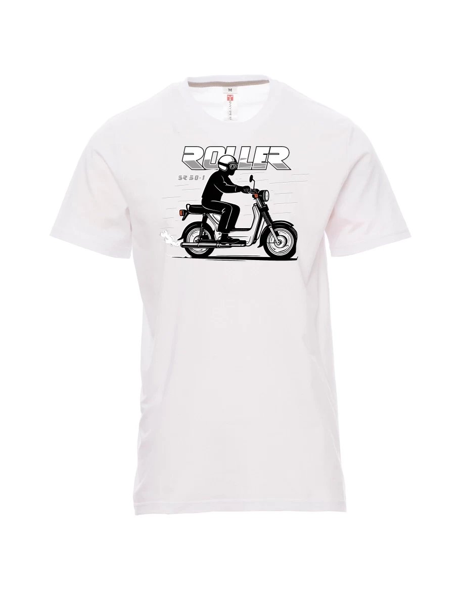 White men´s T-shirt Scooter SR 50/1 Roller