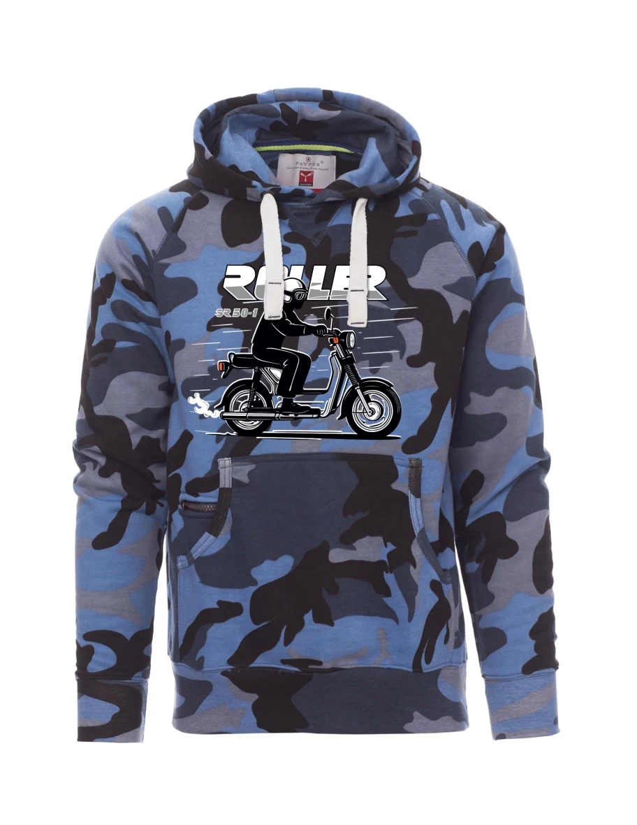 Camouflage blue men´s sweatshirt Scooter SR 50/1 Roller