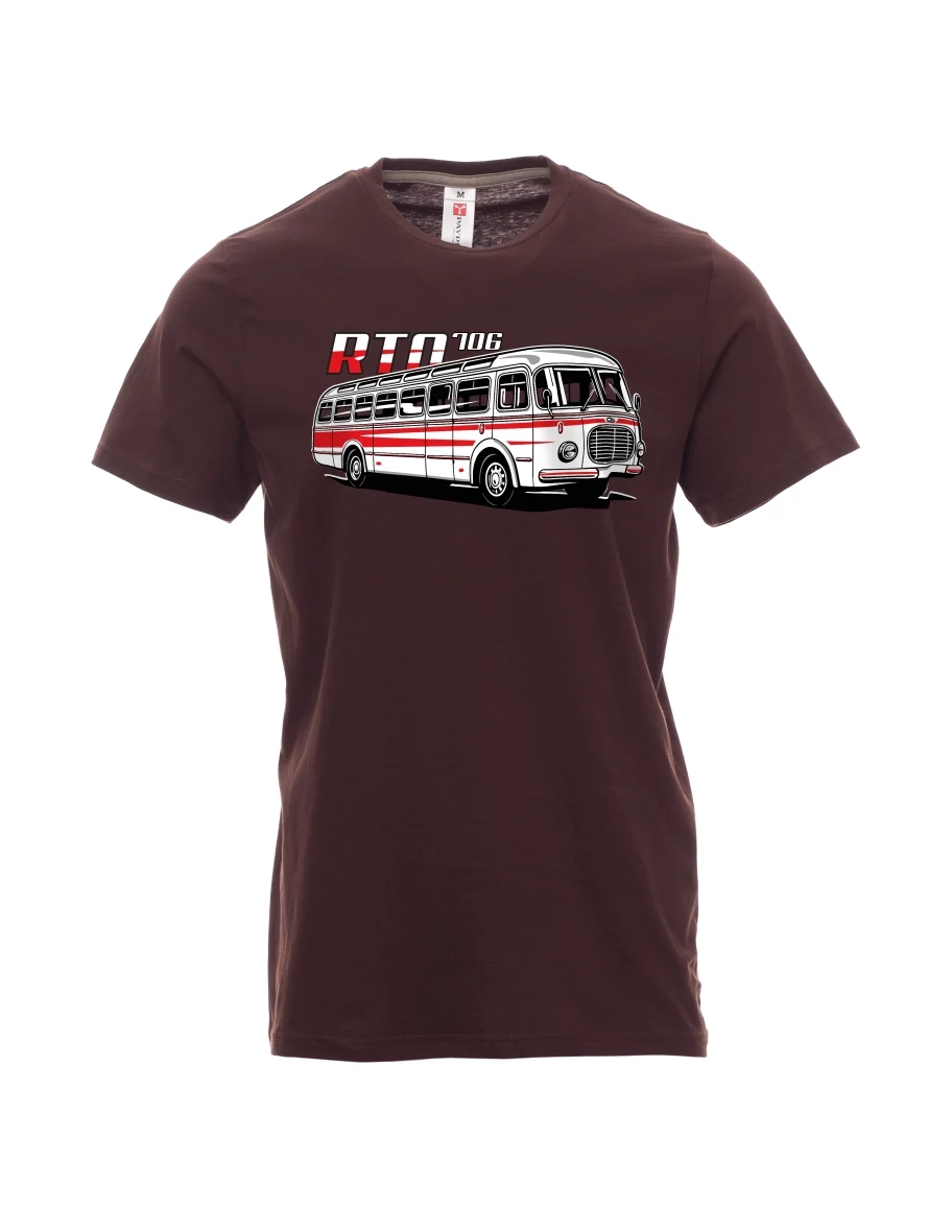 Dark brown men´s T-shirt Bus RTO 706