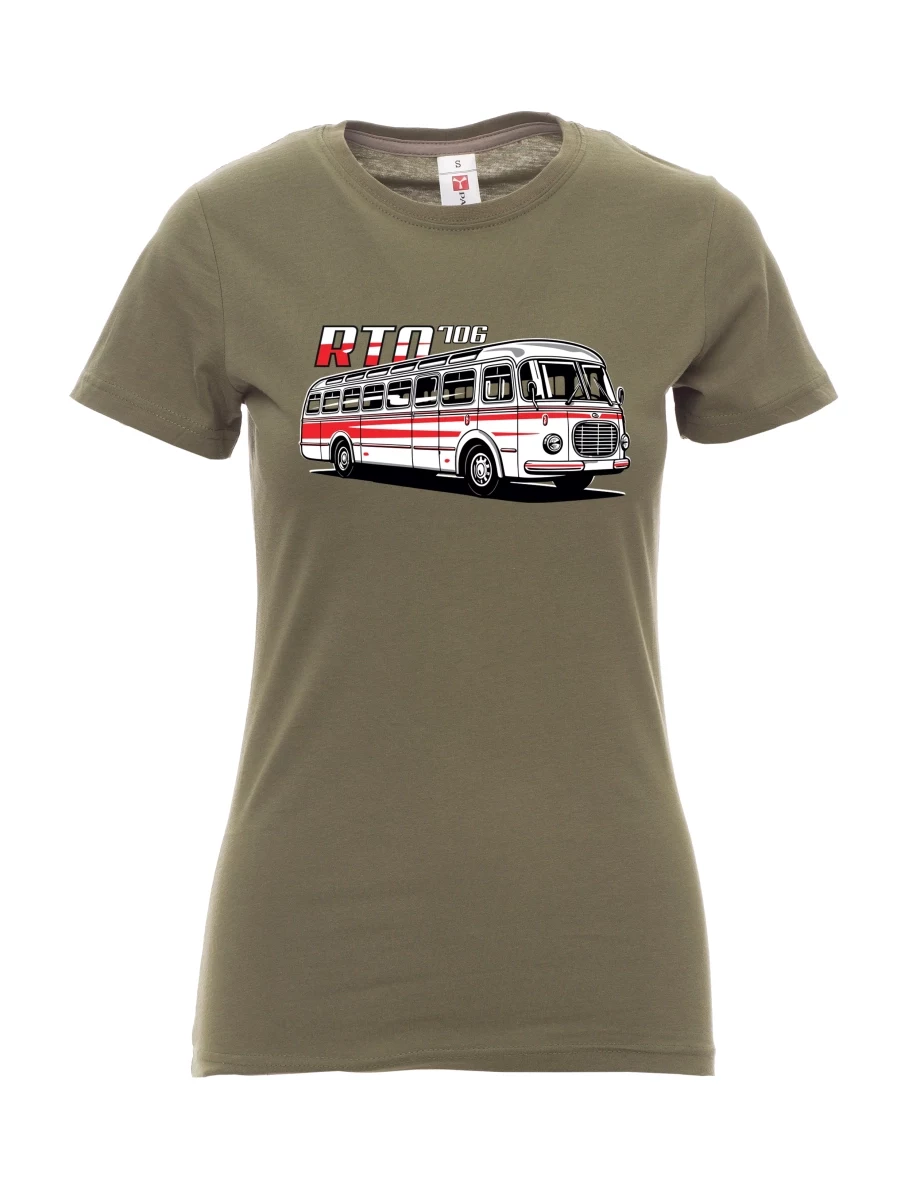 Khaki women´s T-shirt Bus RTO 706