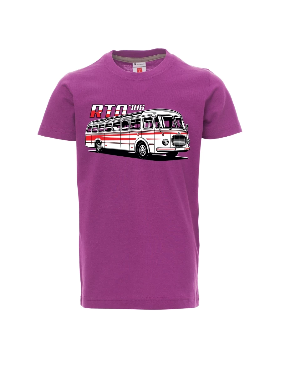 Purple children´s T-shirt Bus RTO 706