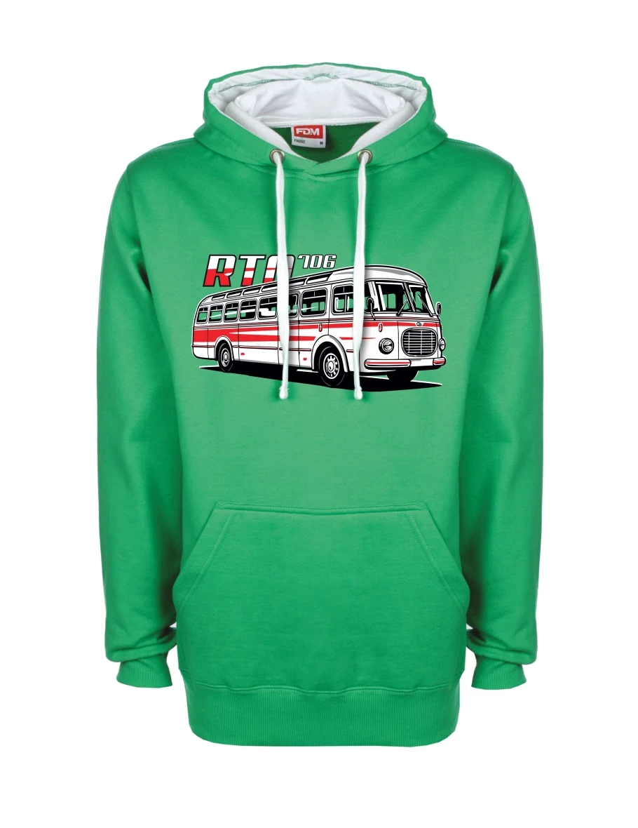 White-green sweatshirt Bus RTO 706
