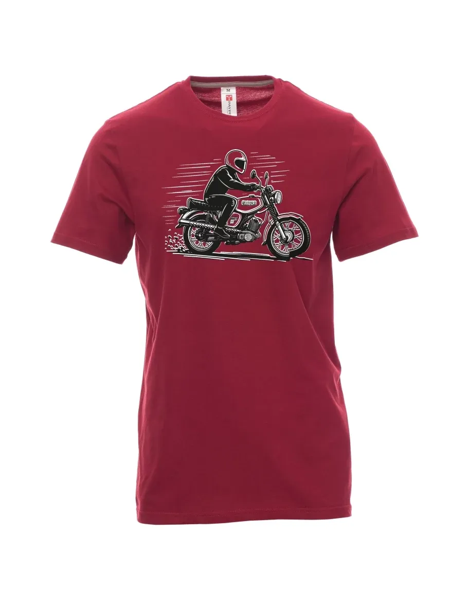 Dark red men´s T-shirt Motorcycle Enduro S51