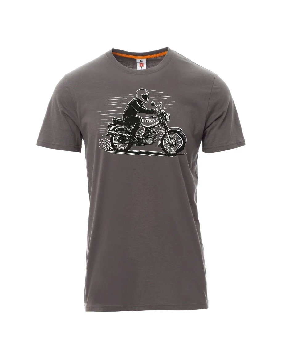 Grey men´s T-shirt Motorcycle Enduro S51