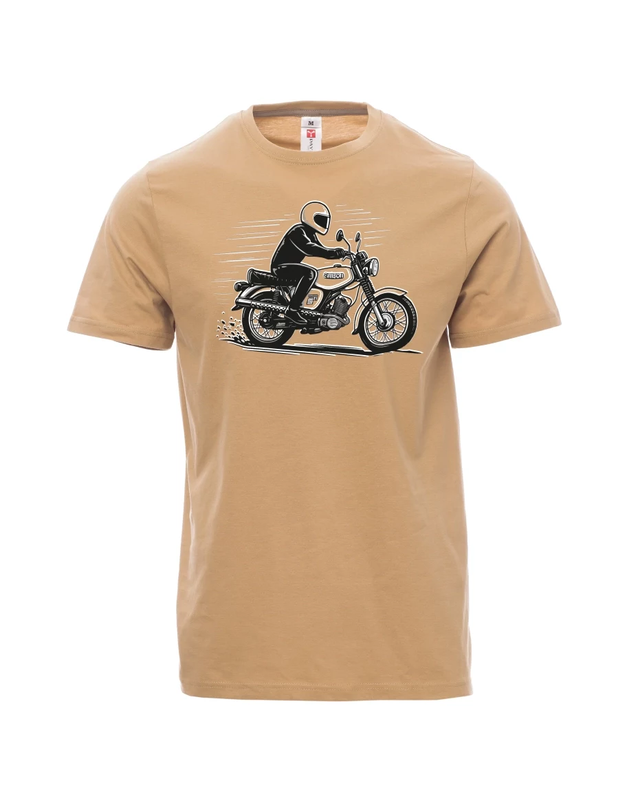 Brown men´s T-shirt Motorcycle Enduro S51