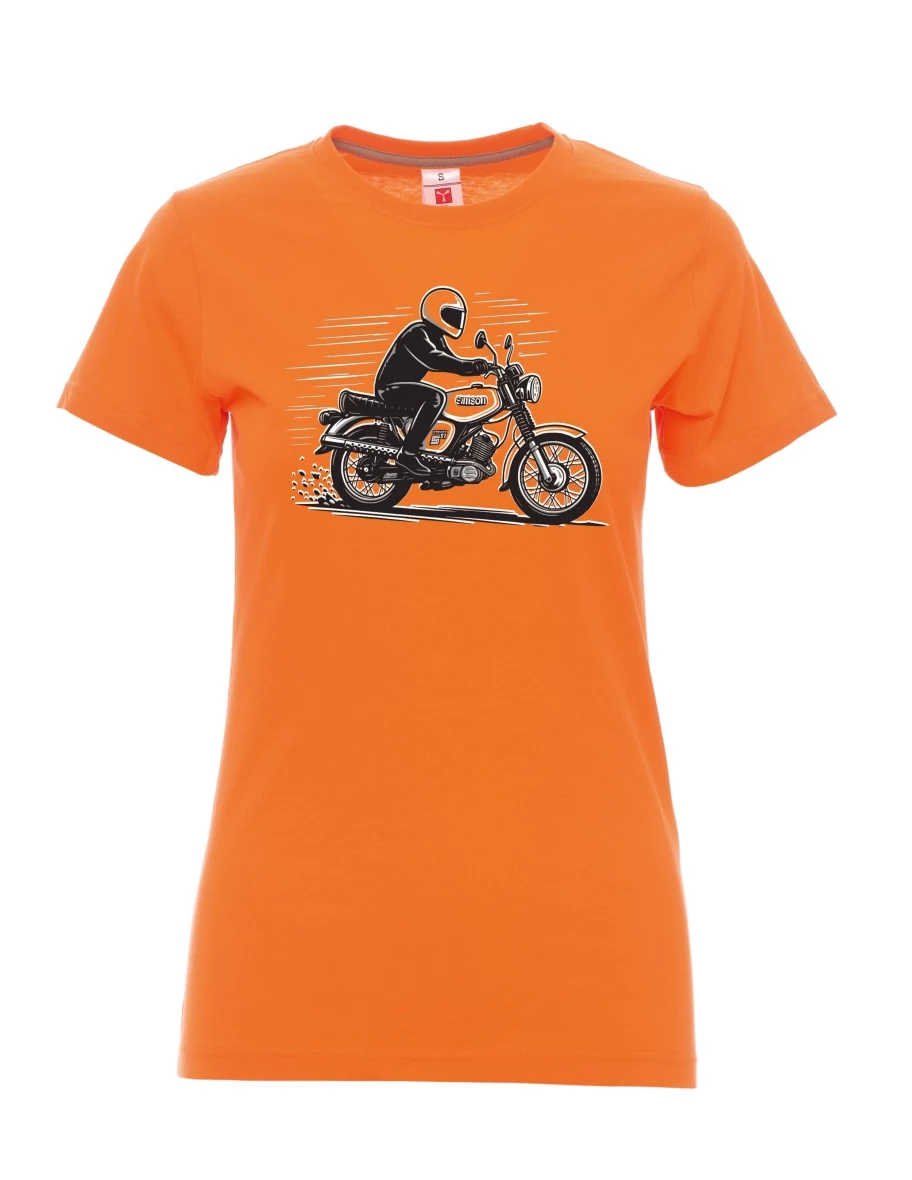 Orange women´s T-shirt Motorcycle Enduro S51