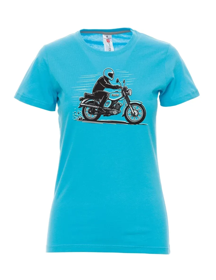 Reef blue women´s T-shirt Motorcycle Enduro S51