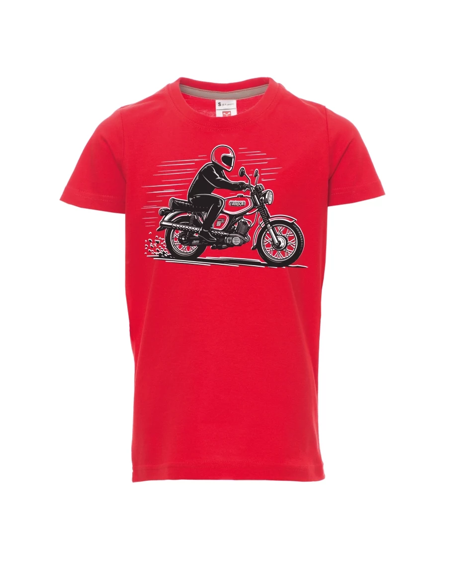 Red children´s T-shirt Motorcycle Enduro S51