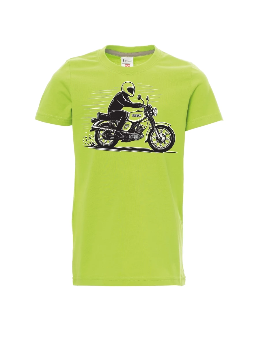 Light green children´s T-shirt Motorcycle Enduro S51