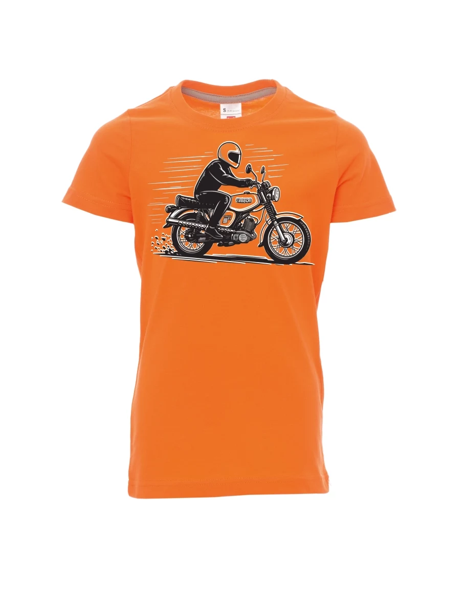 Orange children´s T-shirt Motorcycle Enduro S51