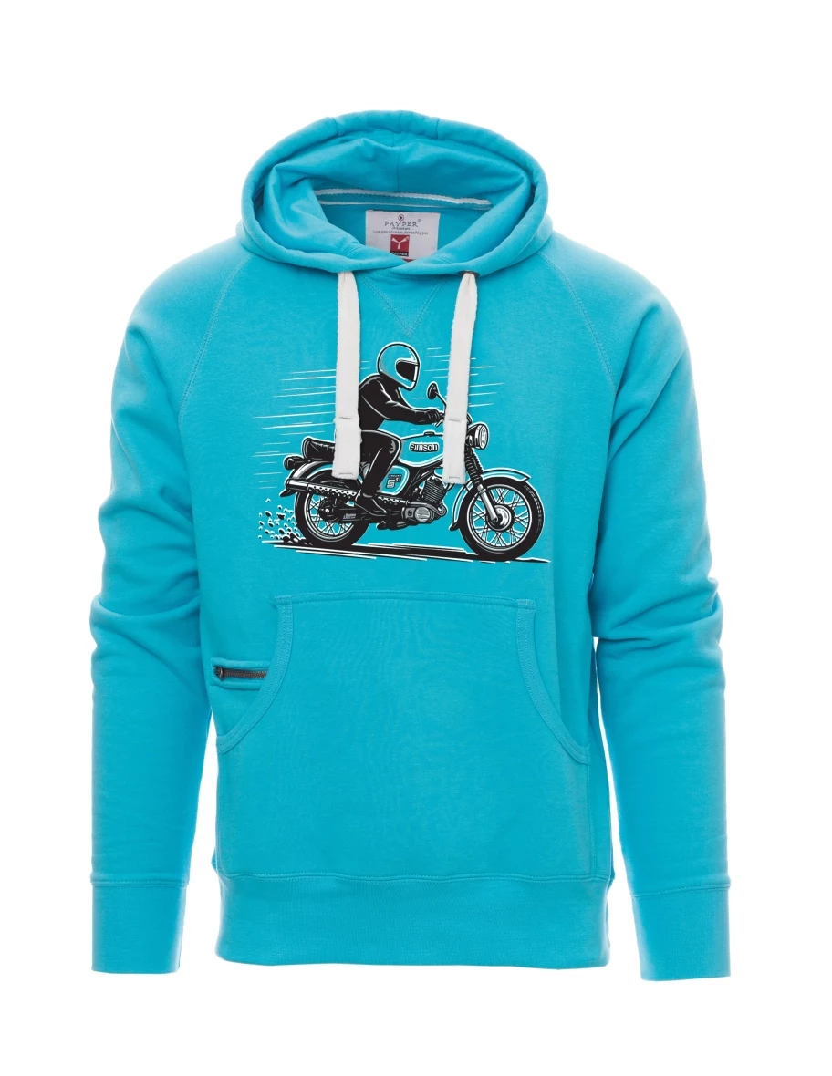 Light blue men´s sweatshirt Motorcycle Enduro S51