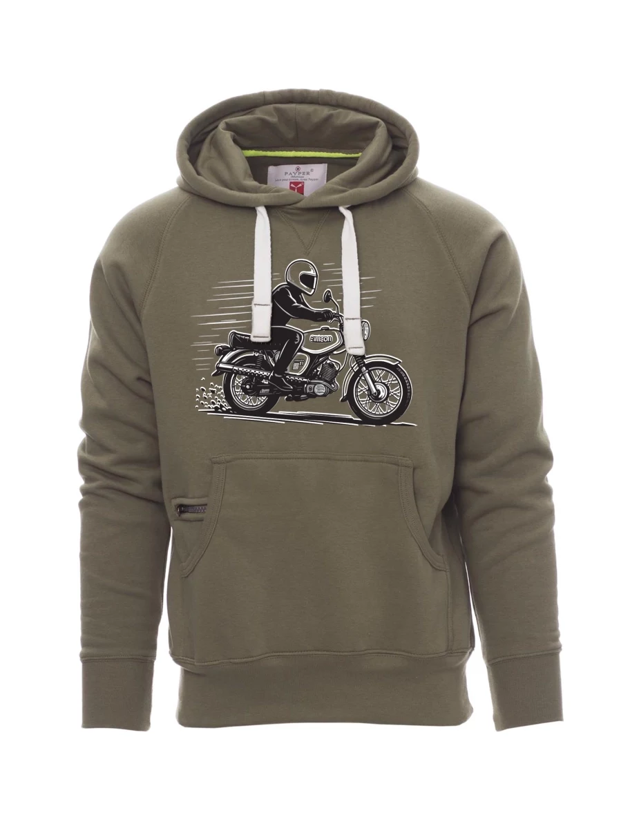 Khaki men´s sweatshirt Motorcycle Enduro S51