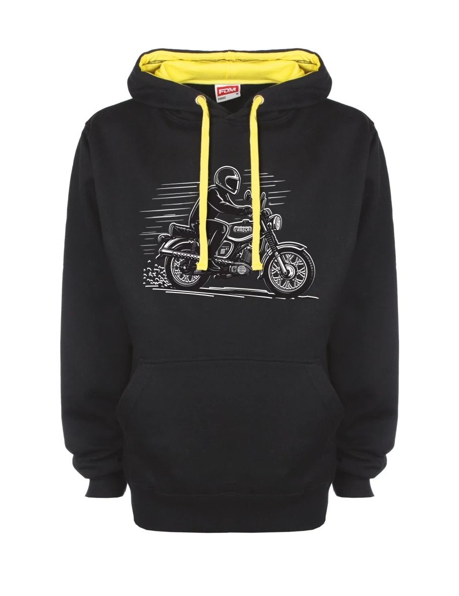 Yellow-black sweatshirt Motorcycle Enduro S51