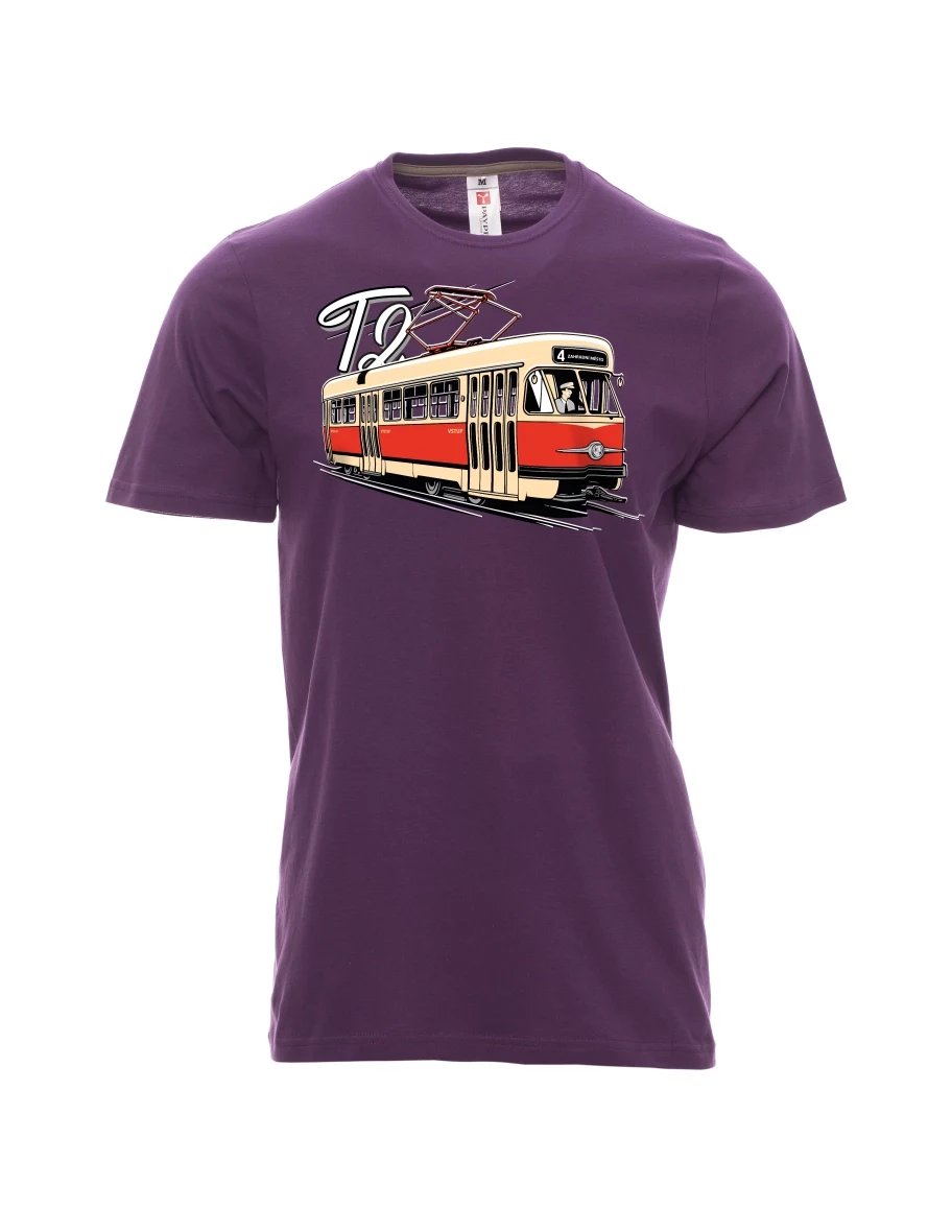 Purple men´s T-shirt Tram T2