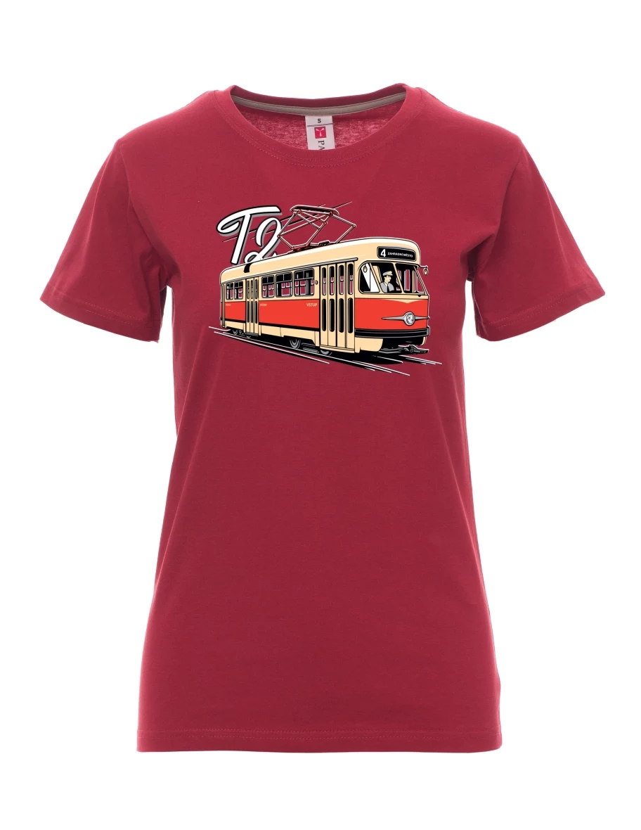 Burgundy women´s T-shirt Tram T2