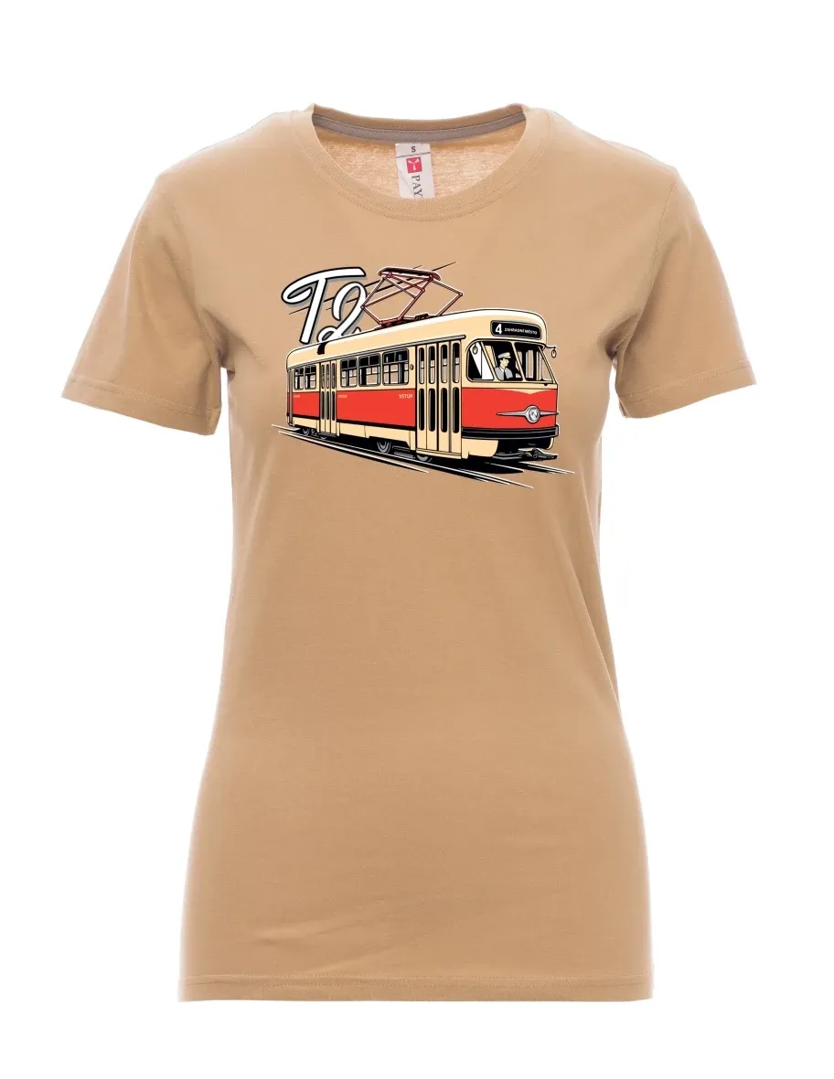 Brown women´s T-shirt Tram T2
