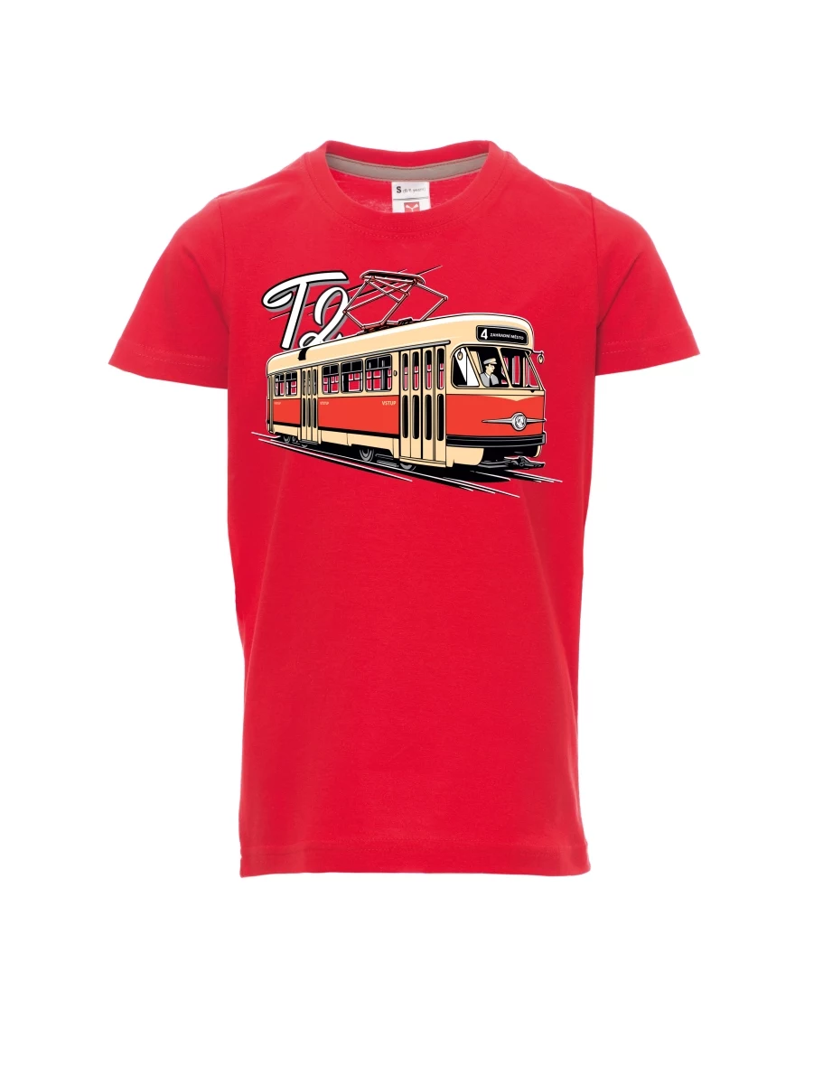 Red children´s T-shirt Tram T2
