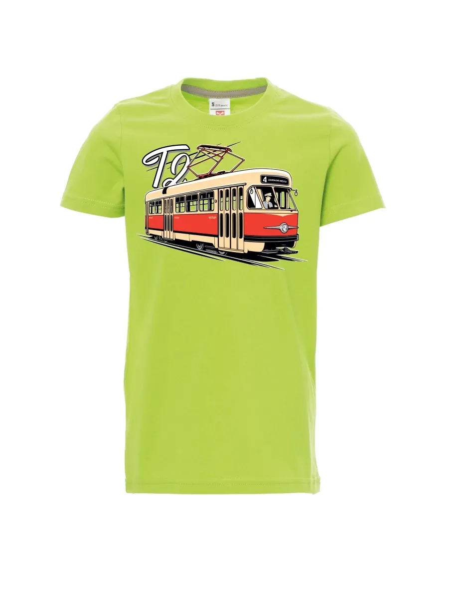 Light green children´s T-shirt Tram T2