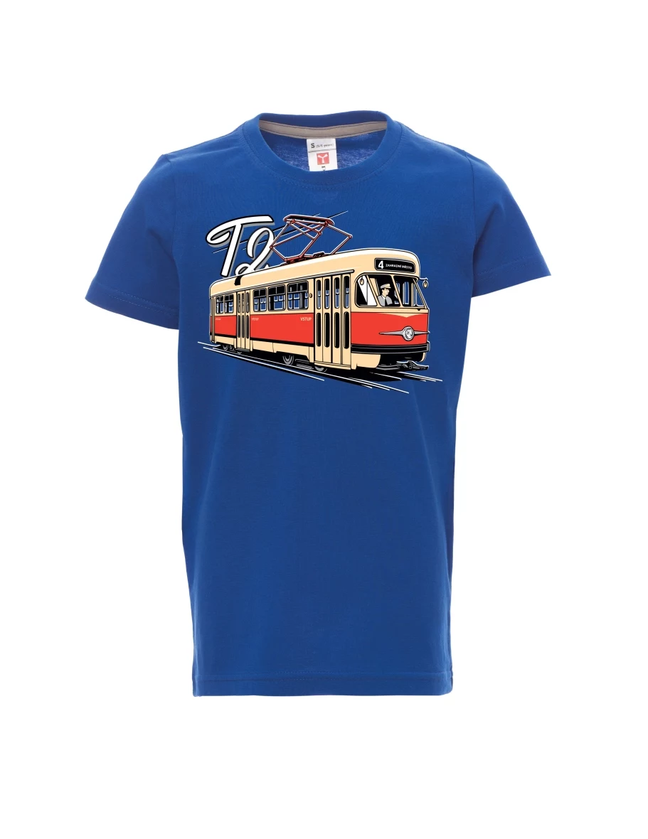 Blue children´s T-shirt Tram T2