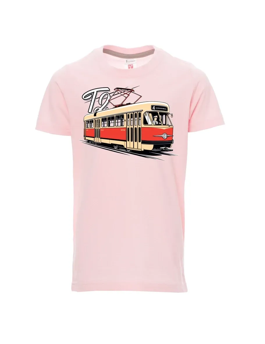Light pink children´s T-shirt Tram T2