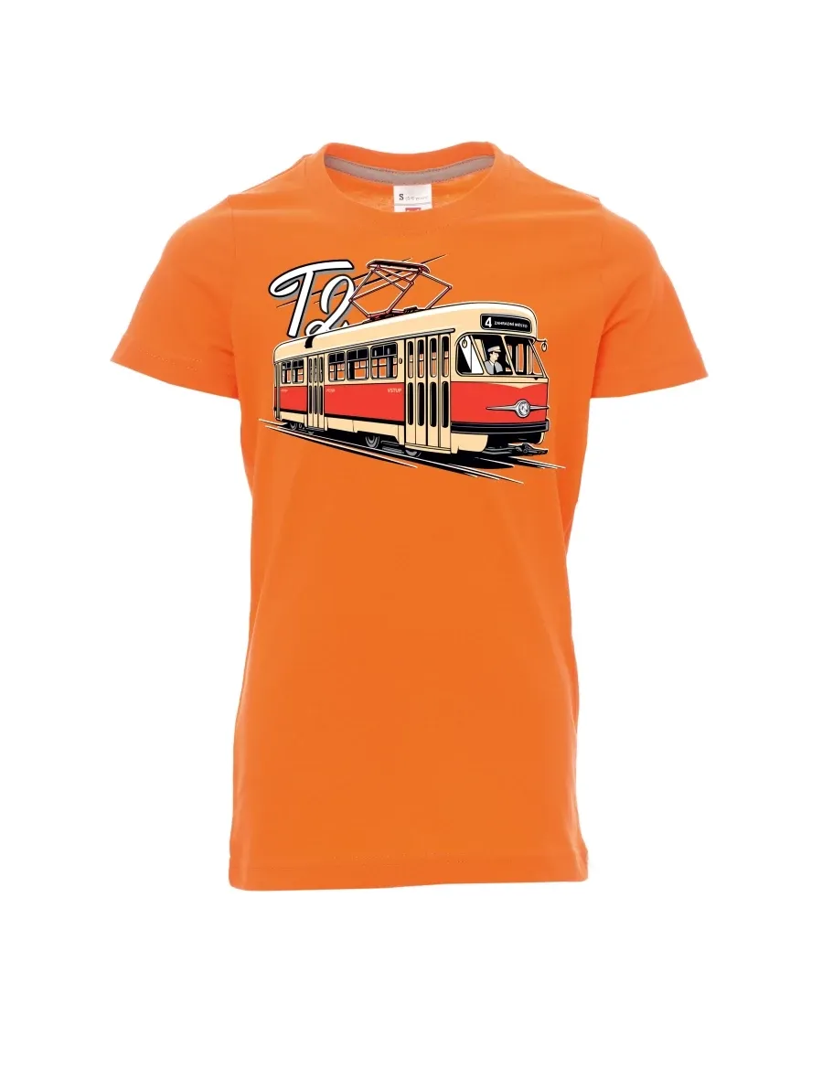 Orange children´s T-shirt Tram T2