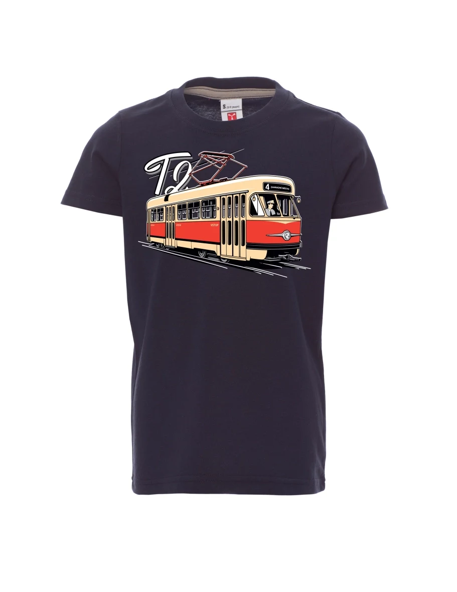 Navy children´s T-shirt Tram T2