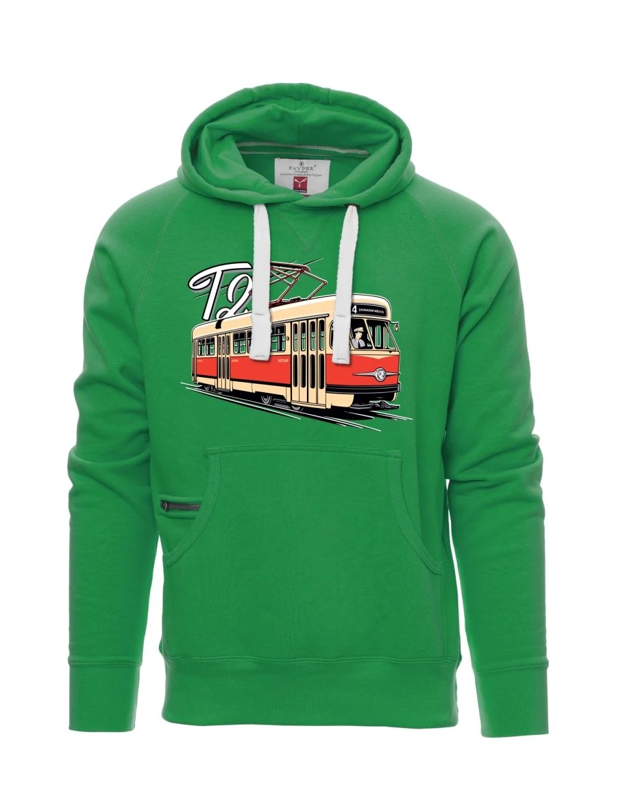 Green men´s sweatshirt Tram T2