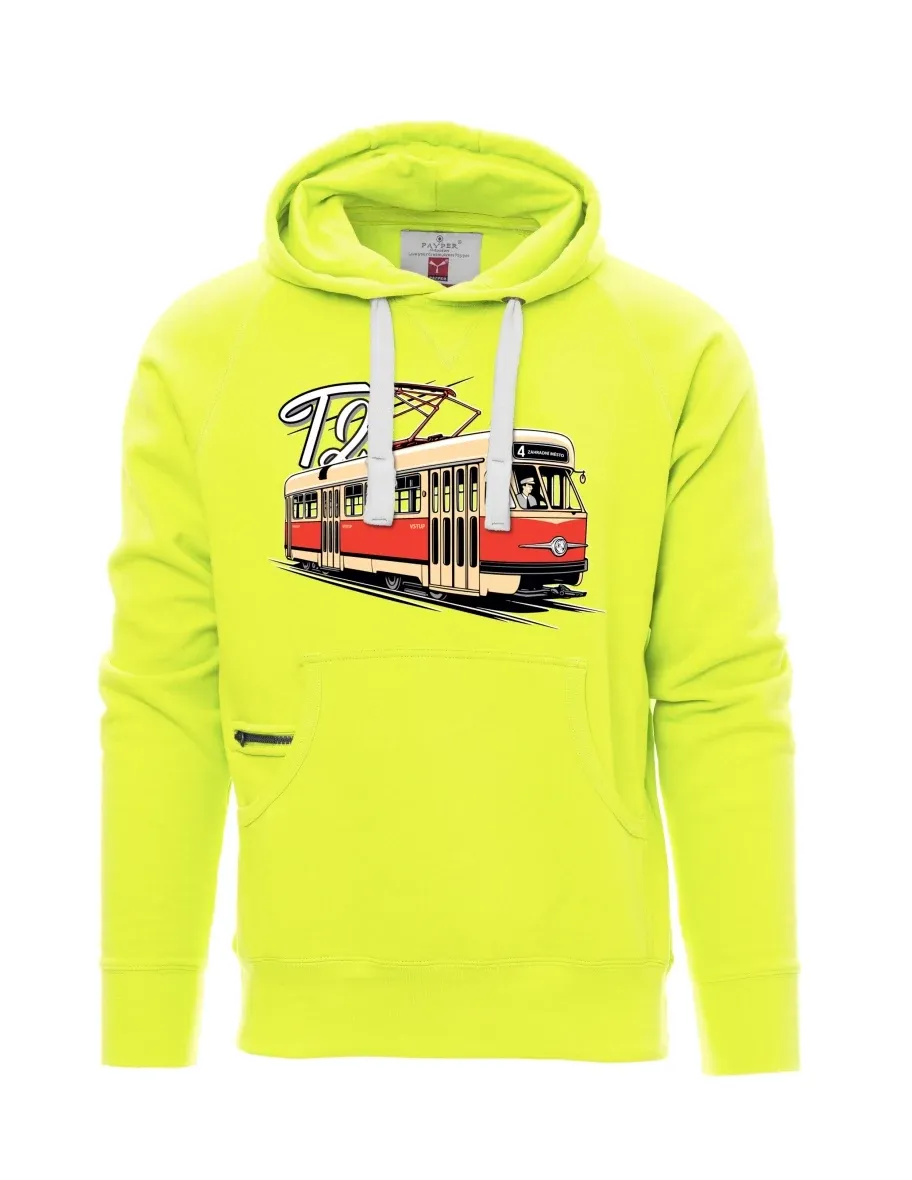 Fluorescent men´s sweatshirt Tram T2