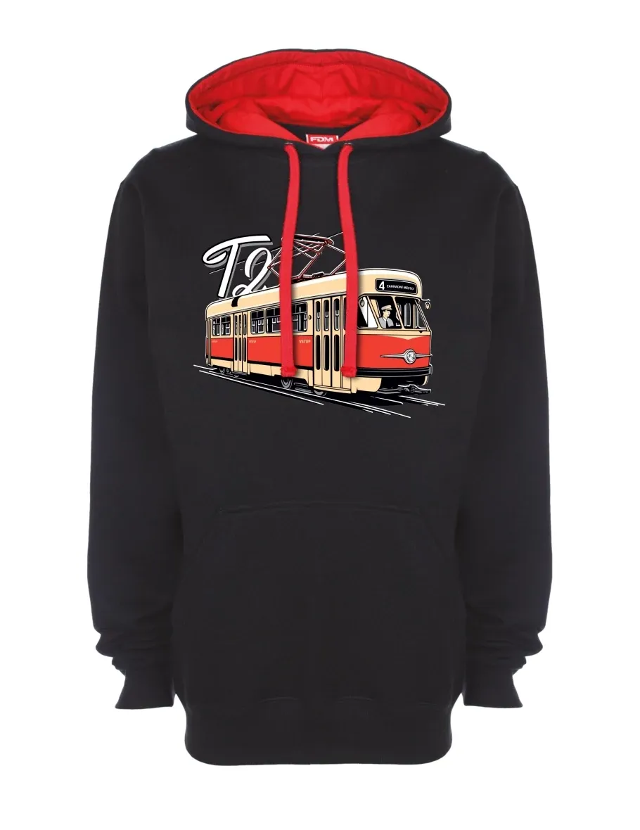 Red-black sweatshirt Tram T2
