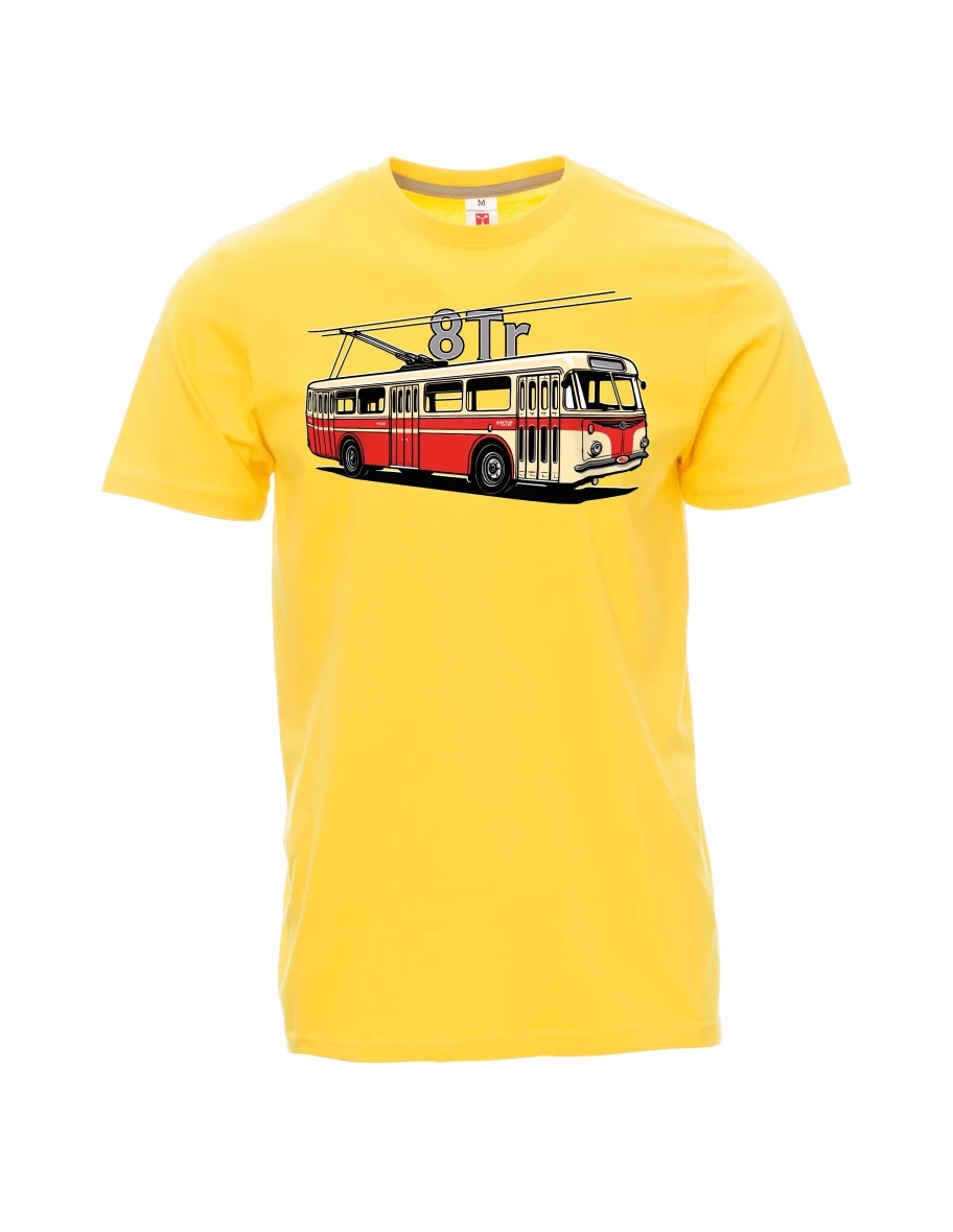 Yellow men´s T-shirt Trolleybus 8Tr
