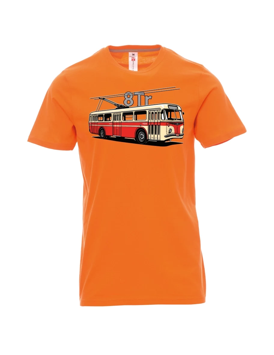 Orange men´s T-shirt Trolleybus 8Tr