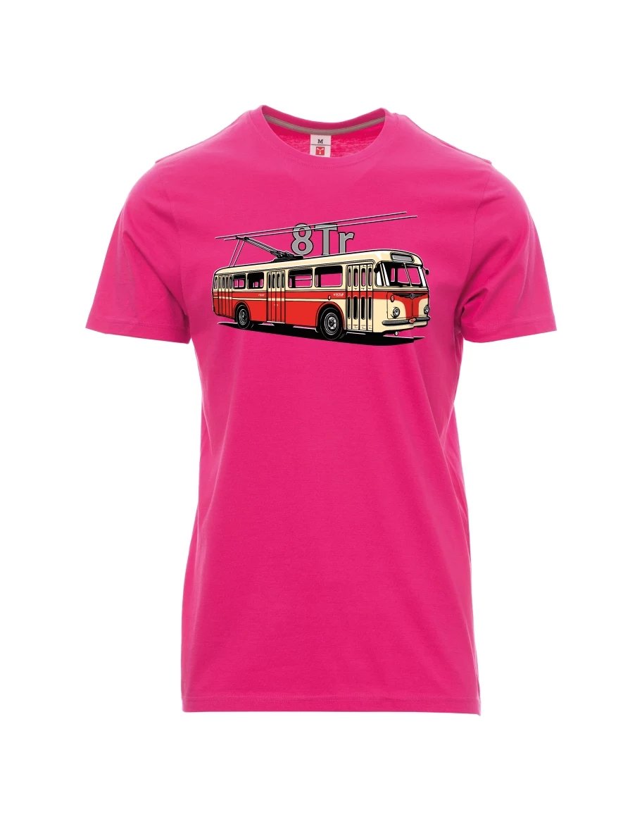 Pink men´s T-shirt Trolleybus 8Tr