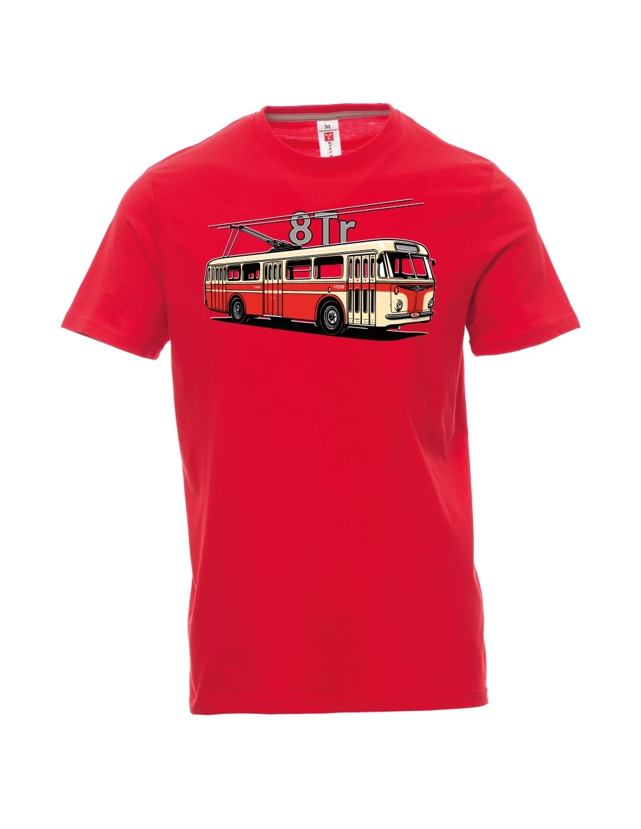 Red men´s T-shirt Trolleybus 8Tr